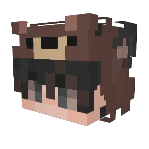 YoiGemu Minecraft avatar head, 3D render