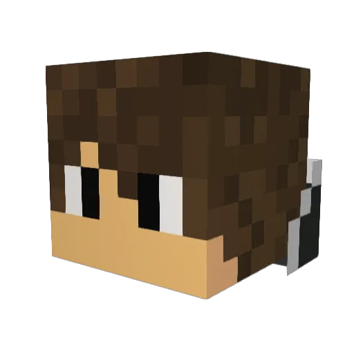 Yoichi310 Minecraft avatar head, 3D render