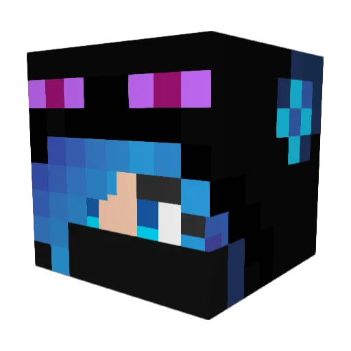 YoichiBom Minecraft avatar head, 3D render