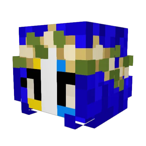 Yoici Minecraft avatar head, 3D render