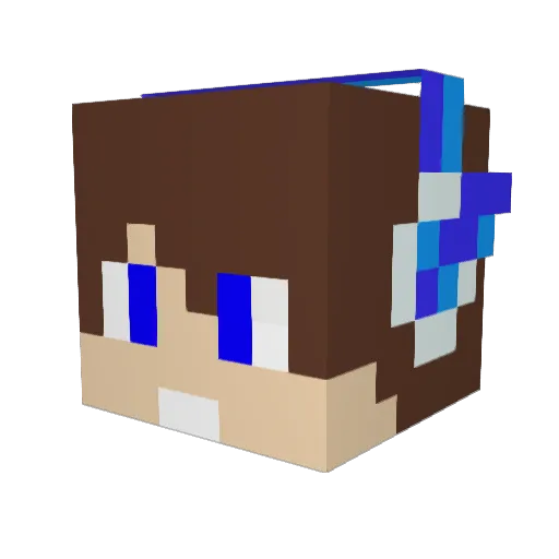 YoijiX Minecraft avatar head, 3D render