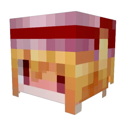 Yoikama Minecraft avatar head, 3D render