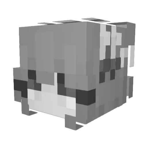 YoimiVA Minecraft avatar head, 3D render