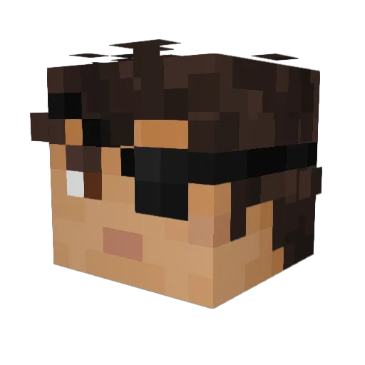 Yoimiyaxx Minecraft avatar head, 3D render