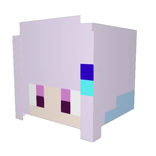 Yoiten Minecraft avatar head, 3D render