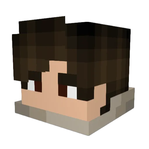 YokWee Minecraft avatar head, 3D render