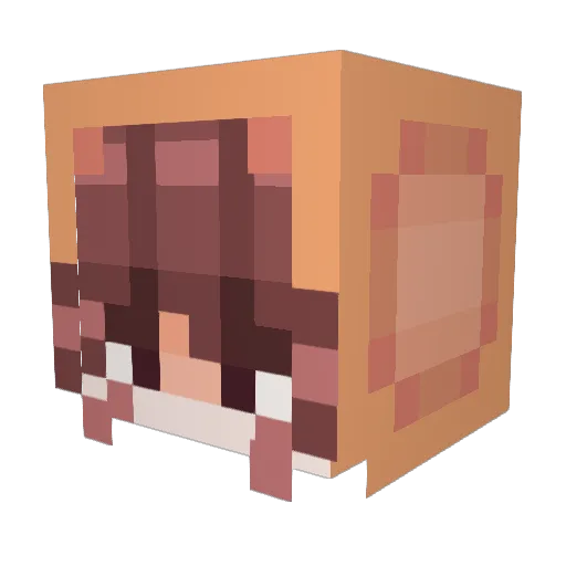 Yoka4 Minecraft avatar head, 3D render