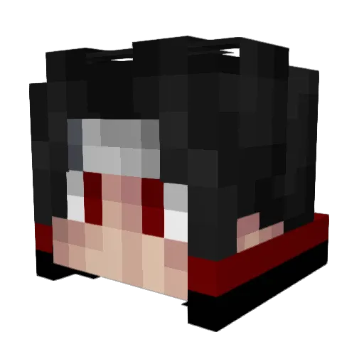 Yokaaaa Minecraft avatar head, 3D render