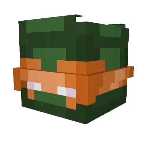 Yokai69 Minecraft avatar head, 3D render