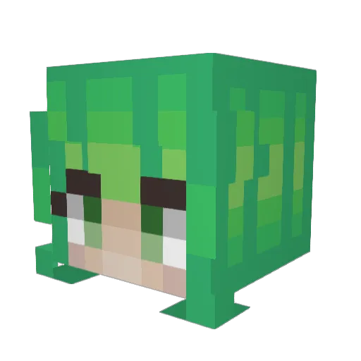 YokaiRalsei Minecraft avatar head, 3D render