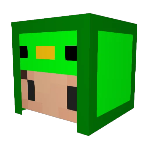 Yokaiii Minecraft avatar head, 3D render