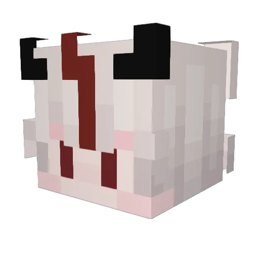 Yokaixen Minecraft avatar head, 3D render