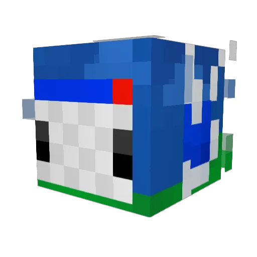 Yokam1 Minecraft avatar head, 3D render