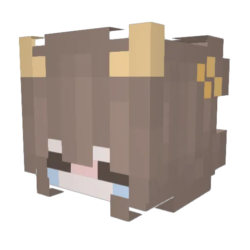 Yokitsune Minecraft avatar head, 3D render