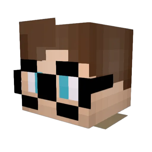Yoko0071 Minecraft avatar head, 3D render