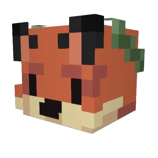 YokoCat Minecraft avatar head, 3D render