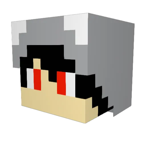 YokoNatu Minecraft avatar head, 3D render