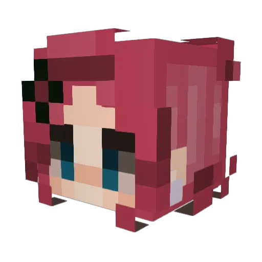 Yokoha Minecraft avatar head, 3D render
