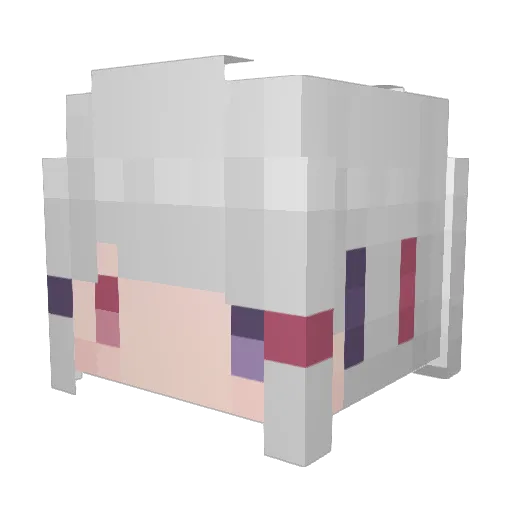 Yokohamachan Minecraft avatar head, 3D render