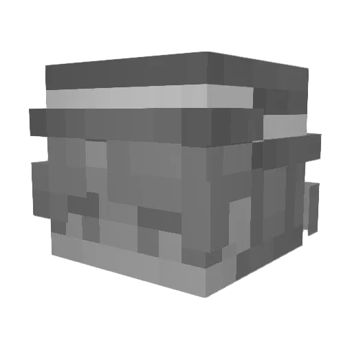 Yokoname Minecraft avatar head, 3D render
