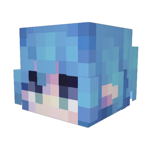 YoktaVanilla Minecraft avatar head, 3D render
