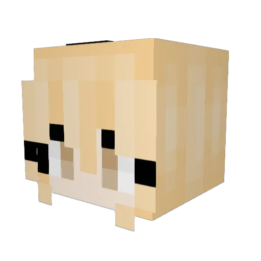 Yokutto Minecraft avatar head, 3D render