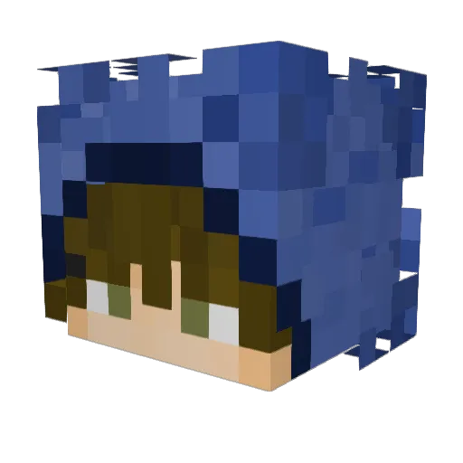 Yokyo Minecraft avatar head, 3D render