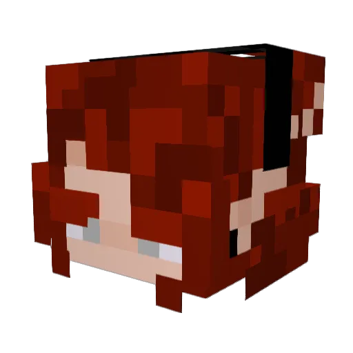 YolandaBliss Minecraft avatar head, 3D render