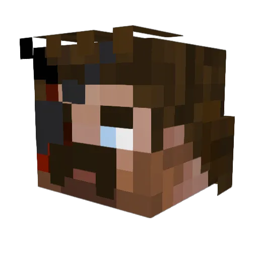 Yolixy Minecraft avatar head, 3D render