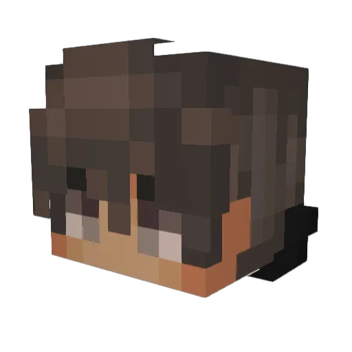 YolkedAF Minecraft avatar head, 3D render