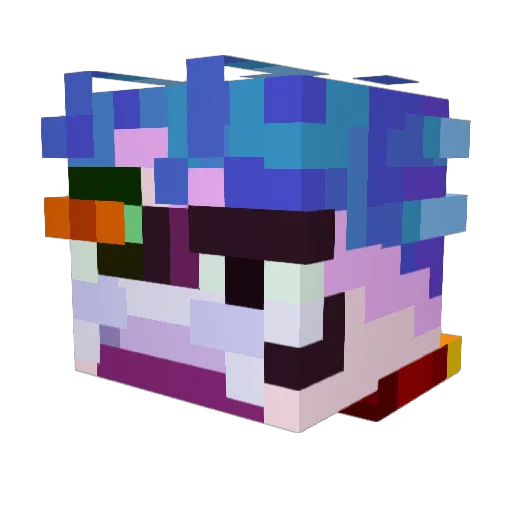 Yoll3 Minecraft avatar head, 3D render