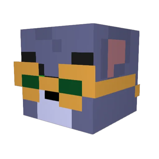 Yolo1963 Minecraft avatar head, 3D render