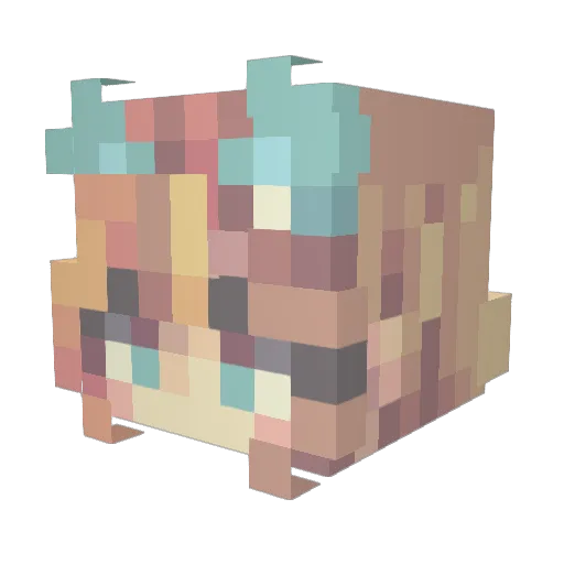 Yolo2467 Minecraft avatar head, 3D render