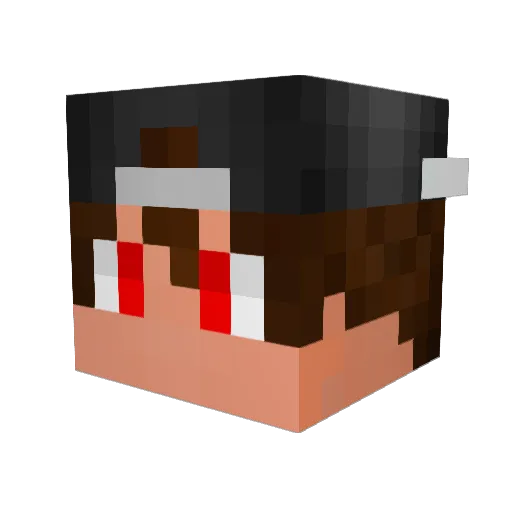 YoloBDF Minecraft avatar head, 3D render