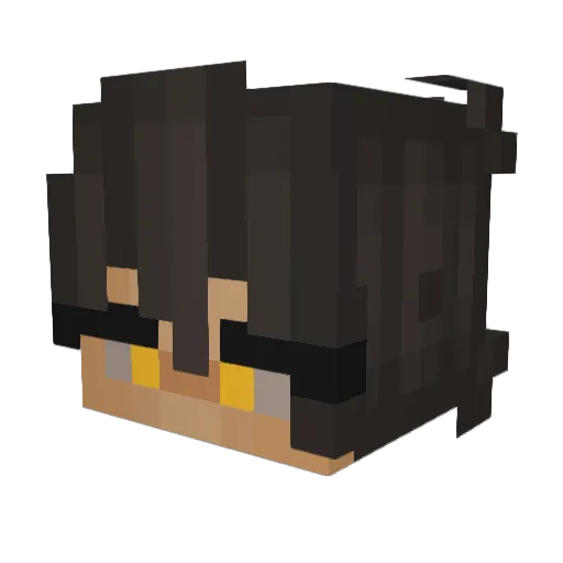 YoloFingers Minecraft avatar head, 3D render