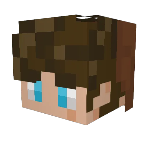 Yologam Minecraft avatar head, 3D render