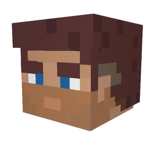 Yoloius Minecraft avatar head, 3D render