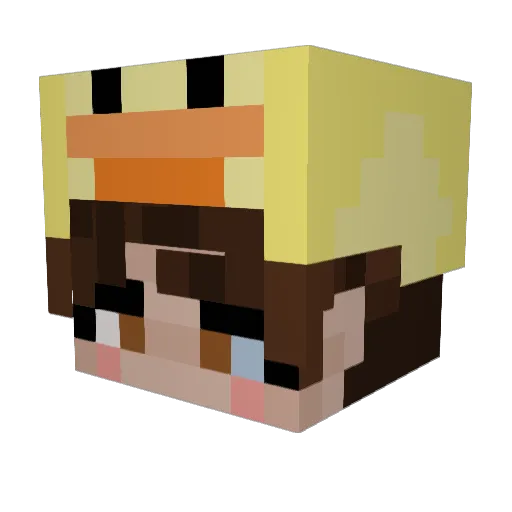 Yolomandylan Minecraft avatar head, 3D render
