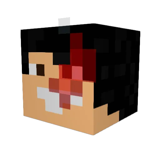 Yolomene Minecraft avatar head, 3D render