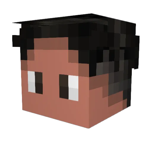 Yolomj Minecraft avatar head, 3D render