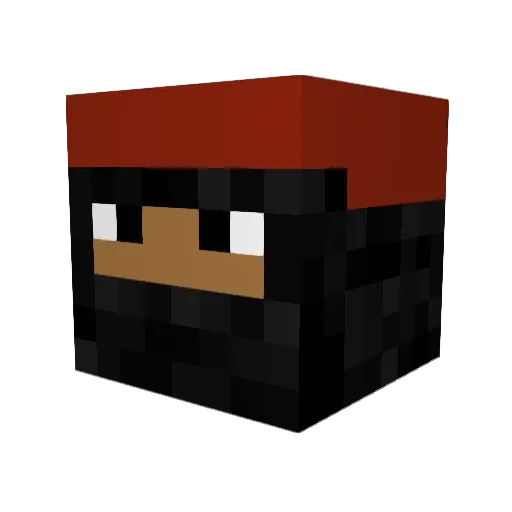 Yolospin Minecraft avatar head, 3D render