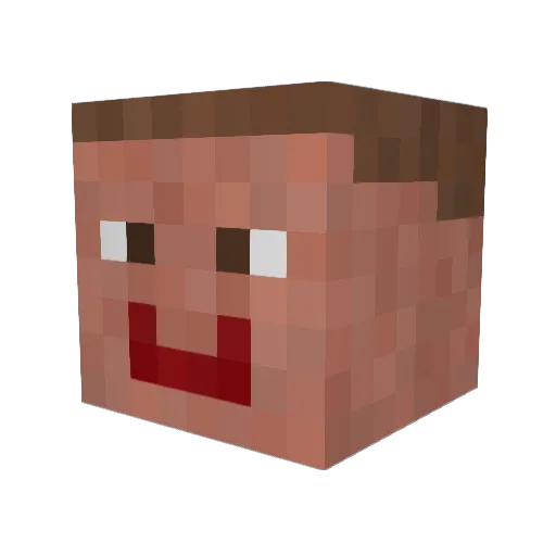 Yoltkly Minecraft avatar head, 3D render