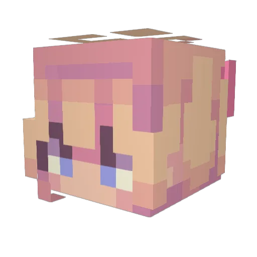 Yomi1 Minecraft avatar head, 3D render
