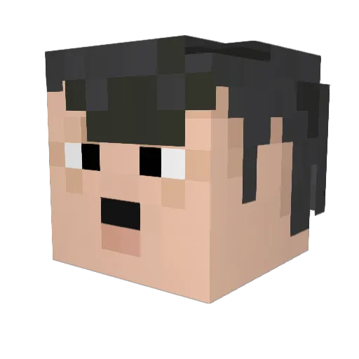 Yomis_Burrai Minecraft avatar head, 3D render