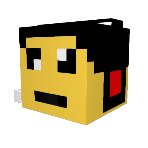 YommyT Minecraft avatar head, 3D render