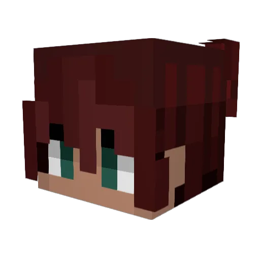 Yomogimoch0 Minecraft avatar head, 3D render