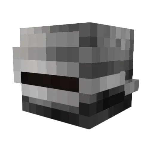 Yomoko Minecraft avatar head, 3D render