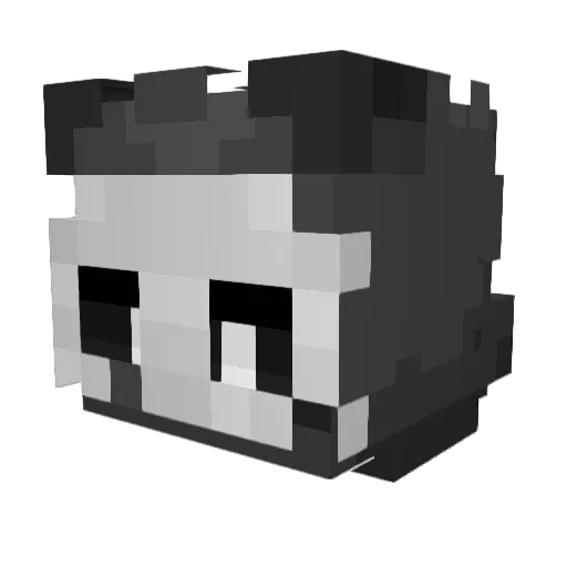 Yomolan Minecraft avatar head, 3D render