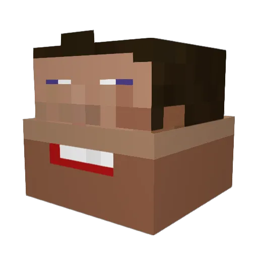 Yomomo1211 Minecraft avatar head, 3D render