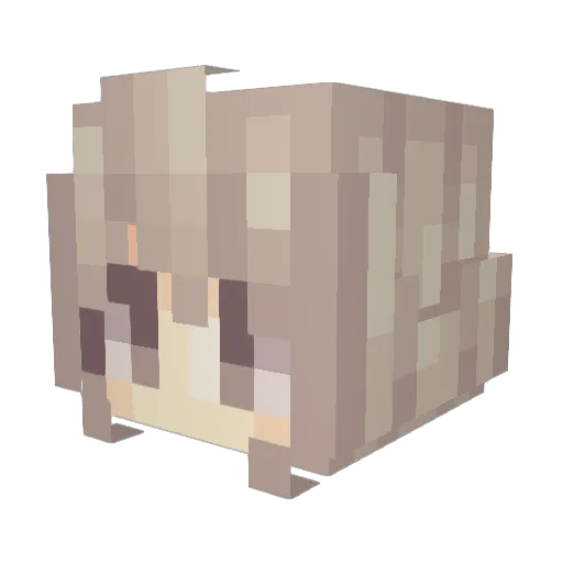Yomy Minecraft avatar head, 3D render